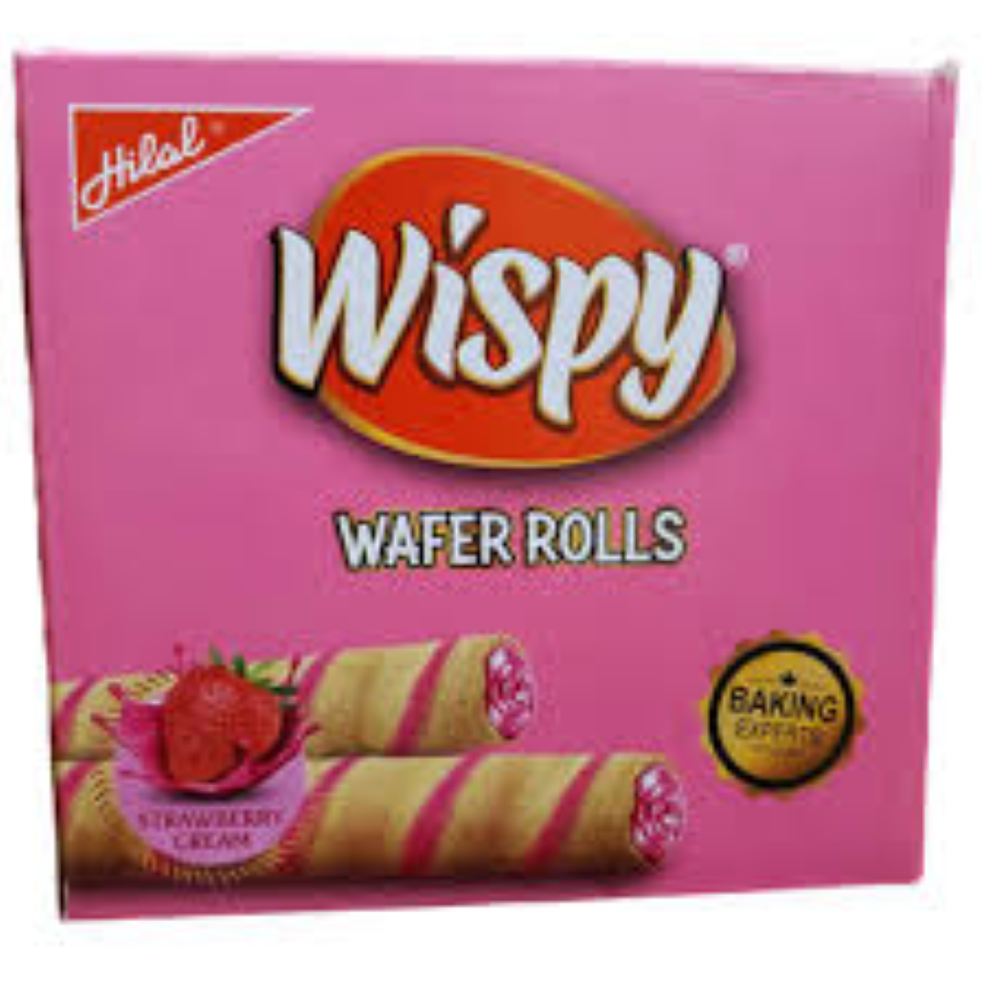 GB STRAWBERRY FILLING WAFER ROLLS 250G